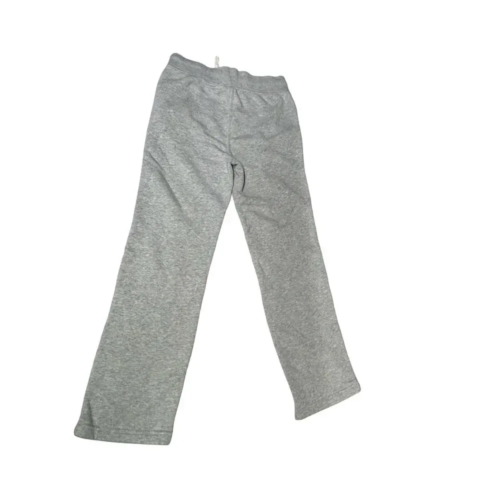 GAP Kids Large Gray Fleece Sweatpants Drawstring Logo Jogger Pants